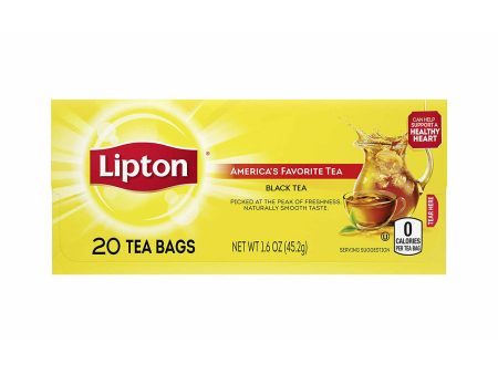 Lipton Black Tea Bags 20ct Hot on Sale