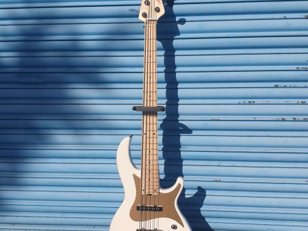 Aria - RSB 618 5 BK 5 String Electric Bass in White on Sale