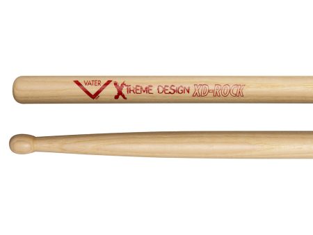 Vater Xtreme Design Rock Wood Tip Drumsticks For Sale