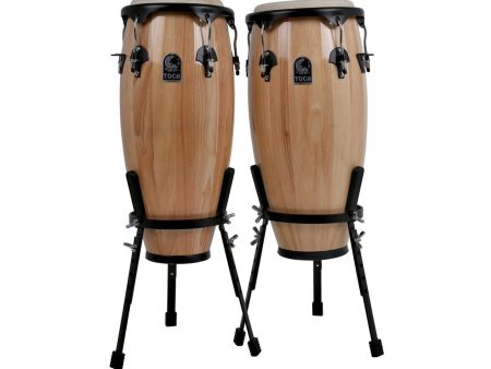 Toca Synergy Conga Set with Basket Stands in Natural Sale