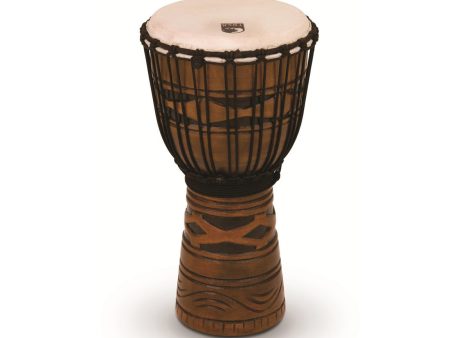 Toca Origins 10  Roped Tuned Djembe in African Mask Fashion