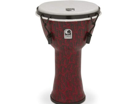 Toca Freestyle II 9  Mechanically Tuned Djembe in Red Mask Online