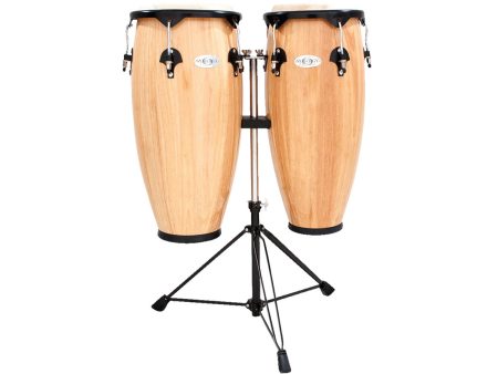 Toca Synergy Conga Set with Double Stand in Natural For Discount