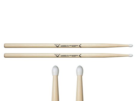 Vater Classics 7A Nylon Tip Drumsticks Hot on Sale