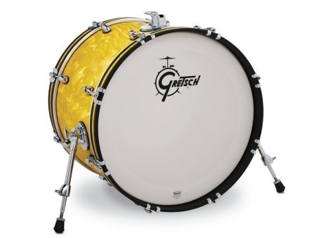 Gretsch Catalina Club Classic 20  x 14  Bass Drum in Yellow Satin Flame Online now