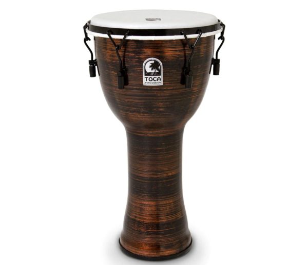 Toca Freestyle II 14  Mechanically Tuned Djembe in Spun Copper with Bag Online Hot Sale