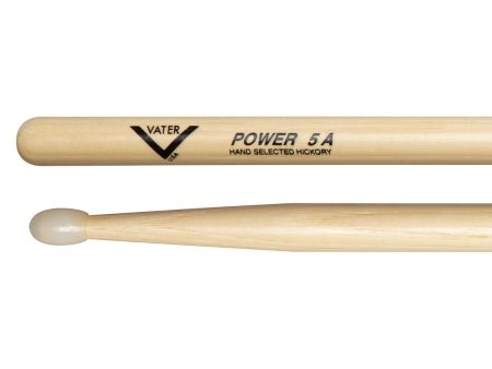 Vater Power 5A Nylon Tip American Hickory Drumsticks Discount