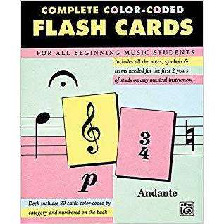 Complete Color-Coded Flash Cards For Sale