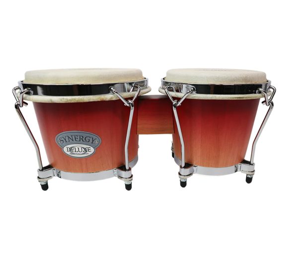 Toca Synergy Deluxe Bongos in Wine Fade For Sale