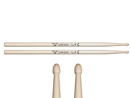 Vater Sugar Maple Classics 8D Jazz Wood Tip Drumsticks For Sale