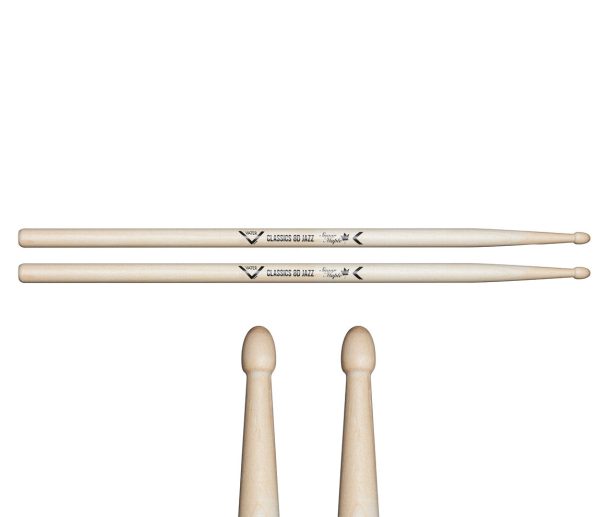 Vater Sugar Maple Classics 8D Jazz Wood Tip Drumsticks For Sale