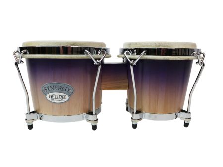 Toca Synergy Deluxe Bongos in Purple Fade Fashion