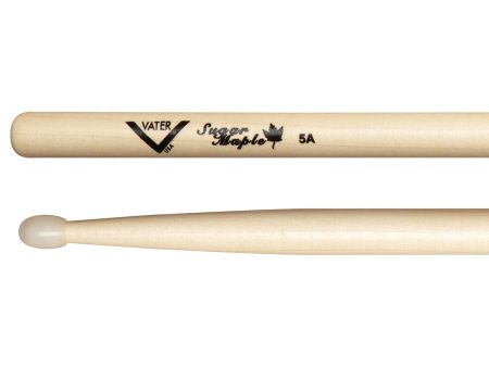 Vater Sugar Maple 5A Nylon Tip Drumsticks Online now