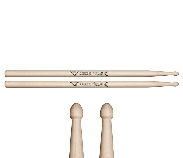 Vater Sugar Maple Classics 2B Wood Tip Drumsticks Online now