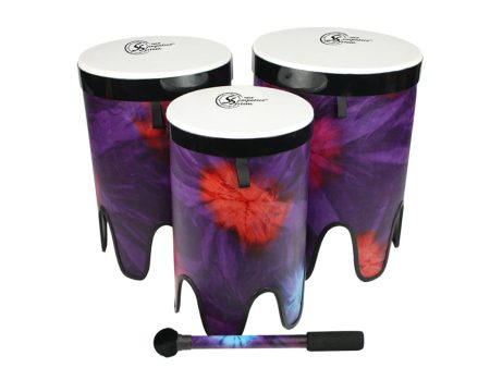 Toca Freestyle II 3-piece Nesting Tom Tom Drum Set in Woodstock Purple Fashion