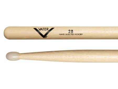 Vater 2B Nylon Tip American Hickory Drumsticks Sale