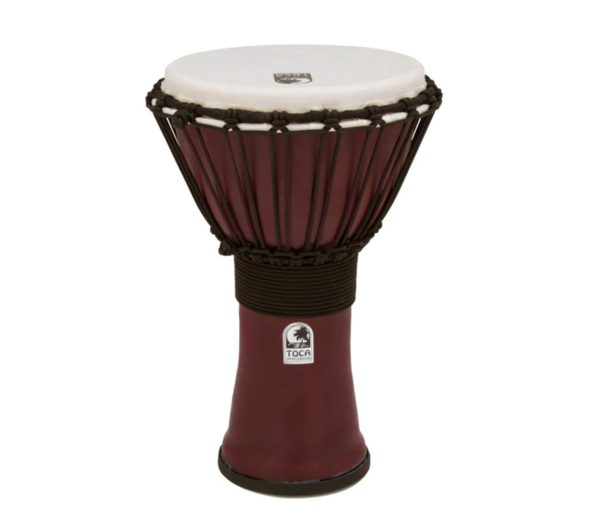 Toca Freestyle II 9  Mechanically Tuned Djembe in Dark Red Online Sale