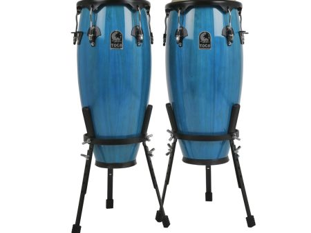 Toca Synergy Conga Set with Basket Stands in Bahama Blue Discount