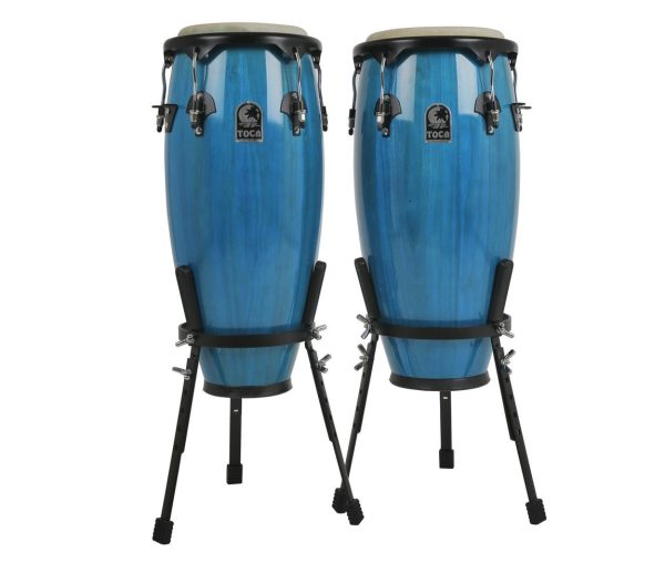 Toca Synergy Conga Set with Basket Stands in Bahama Blue Discount