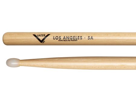 Vater LA 5A Nylon Tip American Hickory Drumsticks on Sale