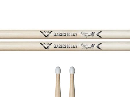 Vater Sugar Maple Classics 8D Jazz Nylon Tip Drumsticks Fashion