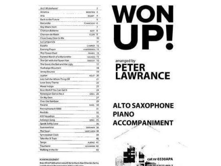 Won Up! Piano Accompaniment for Alto Saxophone Sale