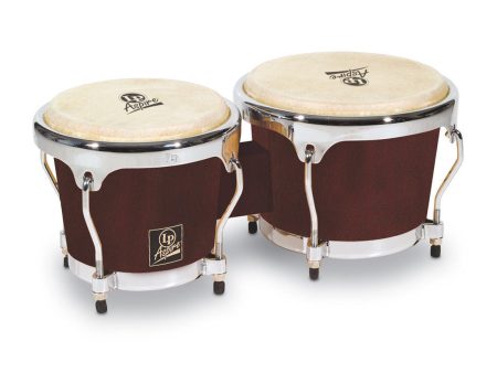 LP Aspire Wood Bongos in Dark Wood Online now