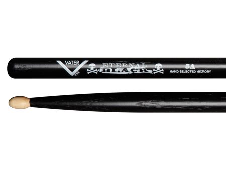 Vater Eternal Black 5A Wood Tip Drumsticks Discount