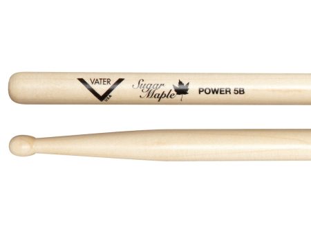 Vater Sugar Maple Power 5B Wood Tip Drumsticks Online