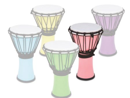 Toca Freestyle Coloursound 7  Rope Tuned Djembe in Pastel Pink on Sale