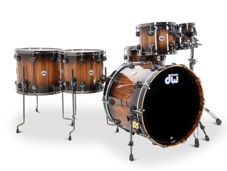 DW Collector s Series 6-Piece Shell Pack in Candy Black Burst over Monkey Pod Fashion