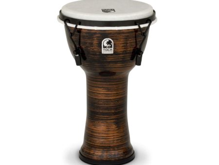 Toca Freestyle II 9  Mechanically Tuned Djembe in Spun Copper Online