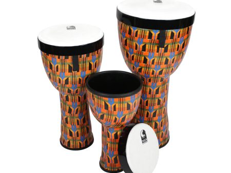 Toca Freestyle II 3-piece Nesting Drum Set in Kente Cloth For Cheap