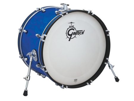 Gretsch Catalina Club Classic 20  x 14  Bass Drum in Blue Satin Flame For Sale