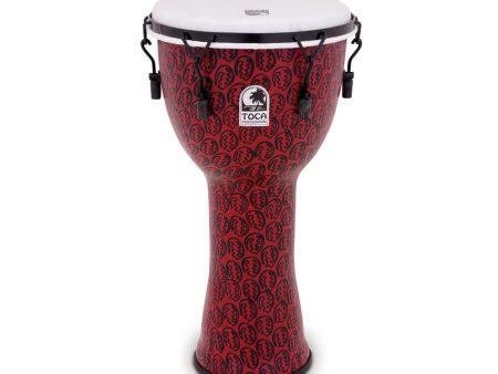 Toca Freestyle II 12  Mechanically Tuned Djembe in Red Mask Online Sale