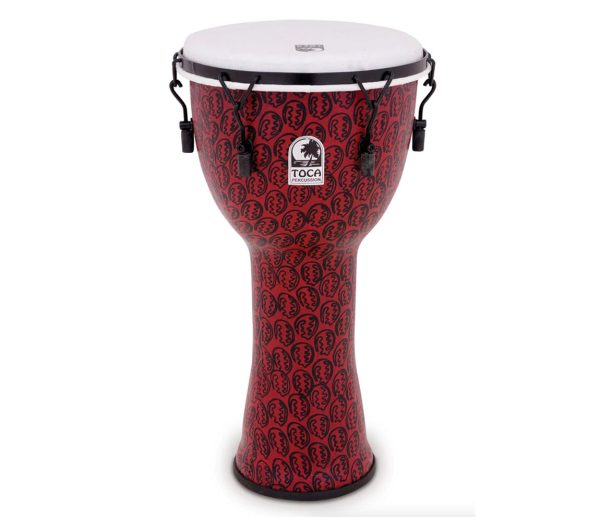 Toca Freestyle II 12  Mechanically Tuned Djembe in Red Mask Online Sale