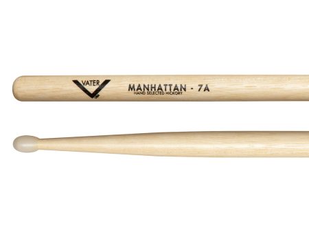 Vater Manhattan 7A Nylon Tip American Hickory Drumsticks Discount