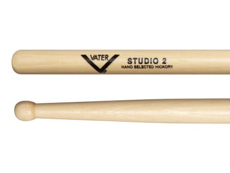 Vater Studio 2 Wood Tip American Hickory Drumsticks Discount