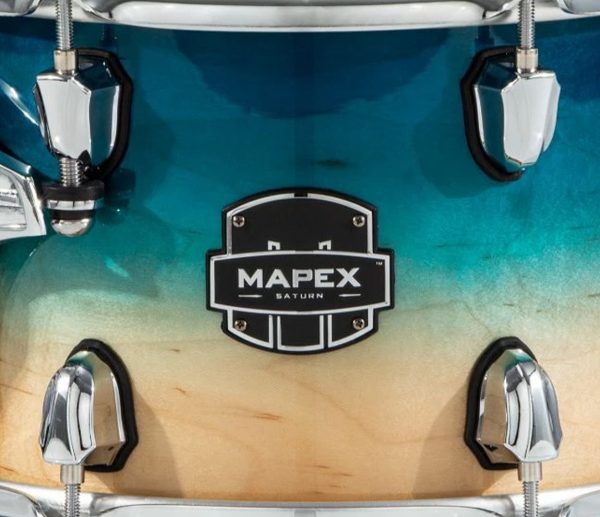 Mapex Saturn Classic 14  x 6.5  Snare Drum In Aqua Fade For Sale