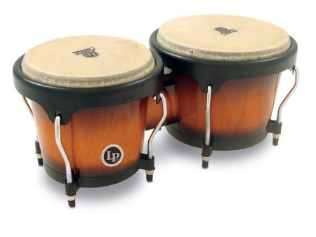 LP Aspire Wood Bongos in Vintage Sunburst on Sale