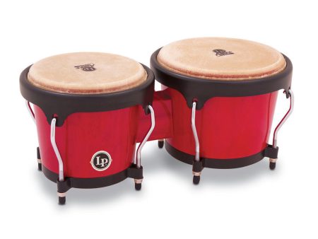 LP Aspire Wood Bongos in Red Wood Hot on Sale