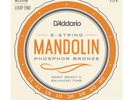 D Addario 8 String Mandolin Phosphor Bronze Set - EJ73 Sale