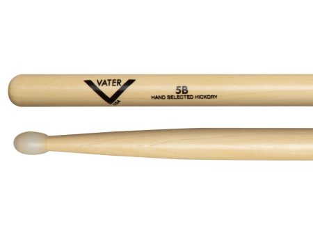 Vater 5B Nylon Tip American Hickory Drumsticks on Sale