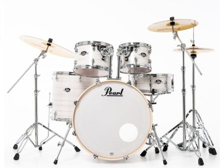 Pearl Export Slipstream White 5 piece drum Kit including Sabian SBR cymbals (22 , 10 , 12 , 16 , 14  snare) Online now