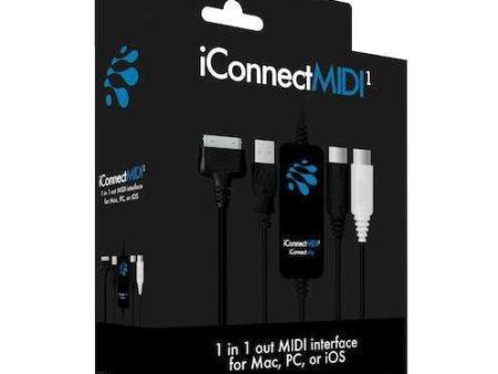 Mio - iConnectivity Midi 1 MIDI Interface, Lightning USB Edition For Sale