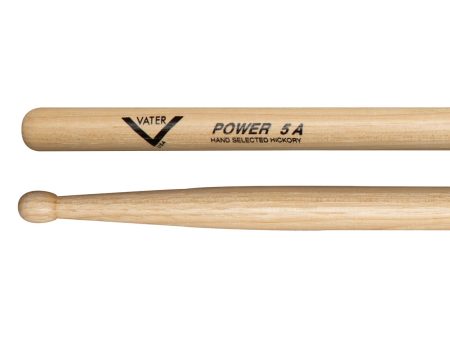 Vater Power 5A Wood Tip American Hickory Drumsticks Sale