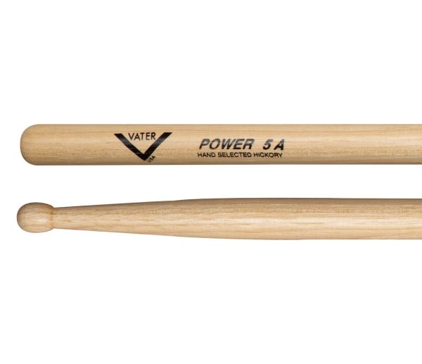 Vater Power 5A Wood Tip American Hickory Drumsticks Sale