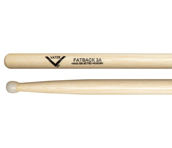 Vater 3A Fatback Nylon Tip American Hickory Drumsticks Online Hot Sale