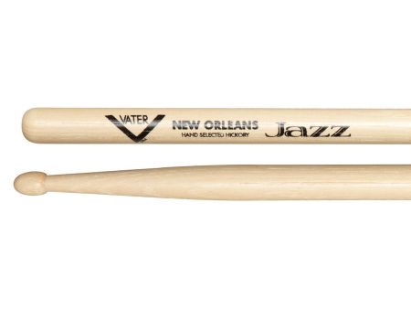 Vater New Orleans Jazz Wood Tip American Hickory Drumsticks Online now