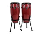 Toca Synergy Conga Set with Basket Stands in Rio Red Supply